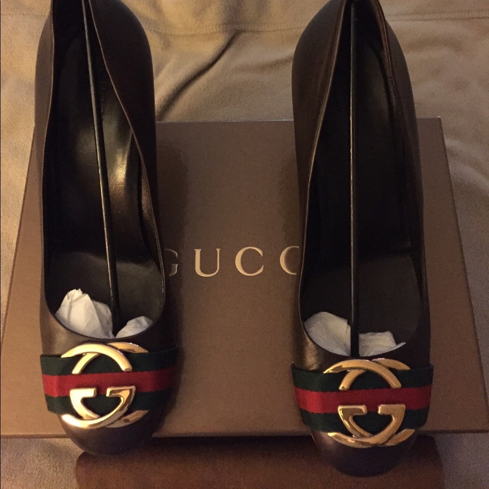 Gucci Chocolate Brown Pumps 9.5 - Picture 5 of 6